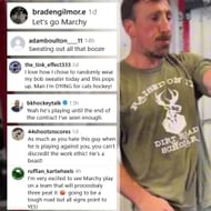 Here are all the reactions to Brad Marchand's workout